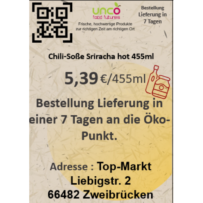 Chili-Soße Sriracha hot 455ml