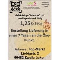 Gebäckringe "Malutka" mit Vanillegeschmack 180g