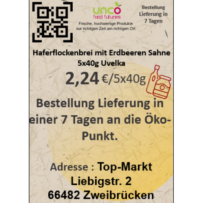 Haferflockenbrei mit Erdbeeren Sahne 5x40g Uvelka