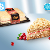 Blätterteigtorte "Napoleon" mit Vanillegeschmack und mit Preiselbeerfüllung, gefroren 1,2 kg