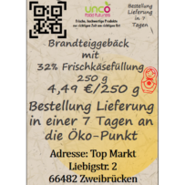 Brandteiggebäck mit 32% Frischkäsefüllung 250 g
