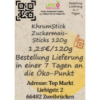 KhrumStick Zuckermais- Sticks 120g
