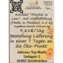 Konfekt "Mischki w Lesu", mit Waffelfüllung (Made in Moskau) 1,5 kg
