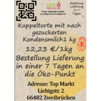 Kuppeltorte mit nach gezuckerten Kondensmilch1 kg