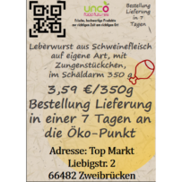 Leberwurst aus Schweinefleisch auf eigene Art, mit Zungenstückchen, im Schäldarm 350 g