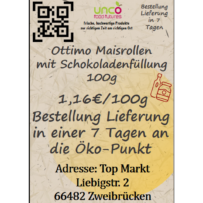 Ottimo Maisrollen mit Schokoladenfüllung 100g