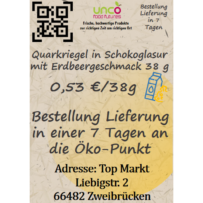 Quarkriegel in Schokoglasur mit Erdbeergeschmack 38 g