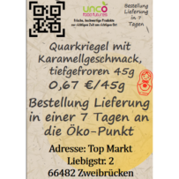 Quarkriegel mit Karamellgeschmack, tiefgefroren 45g