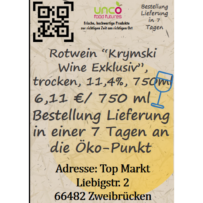 Rotwein "Krymski Wine Exklusiv", trocken, 11,4%, 750ml