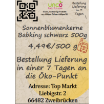 Sonnenblumenkerne Babkiny schwarz 500g