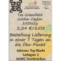 Tee Greenfield Golden Ceylon 25Stx2g