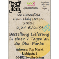 Tee Greenfield Grün Flaig Dragon 25x2g