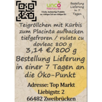 Teigröllchen mit Kürbis zum Placinta aufbacken tiefgefroren / rulata cu dovleac 800 g