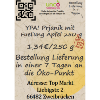 YPA! Prjanik mit Fuellung Apfel 250 g